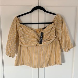 Yellow off the shoulder top